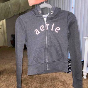 Aerie Zip Crop Hoodie